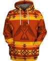 Orange Eagle 3D Hoodie - Native American Pride Shop