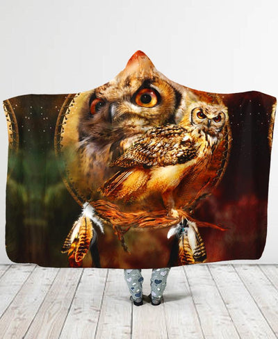 Owl Eyes Hooded Blanket WCS