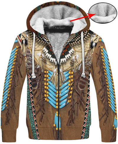 Native Fringed Motifs 3D Hoodie - Native American Pride Shop