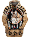 Striped Wolf Native 3D Hoodie - Native American Pride Shop