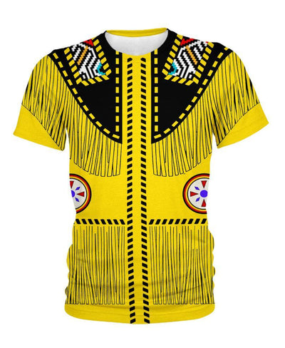 Yellow Native 3D Hoodie - Native American Pride Shop