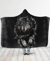 Black Wolf Hooded Blanket WCS