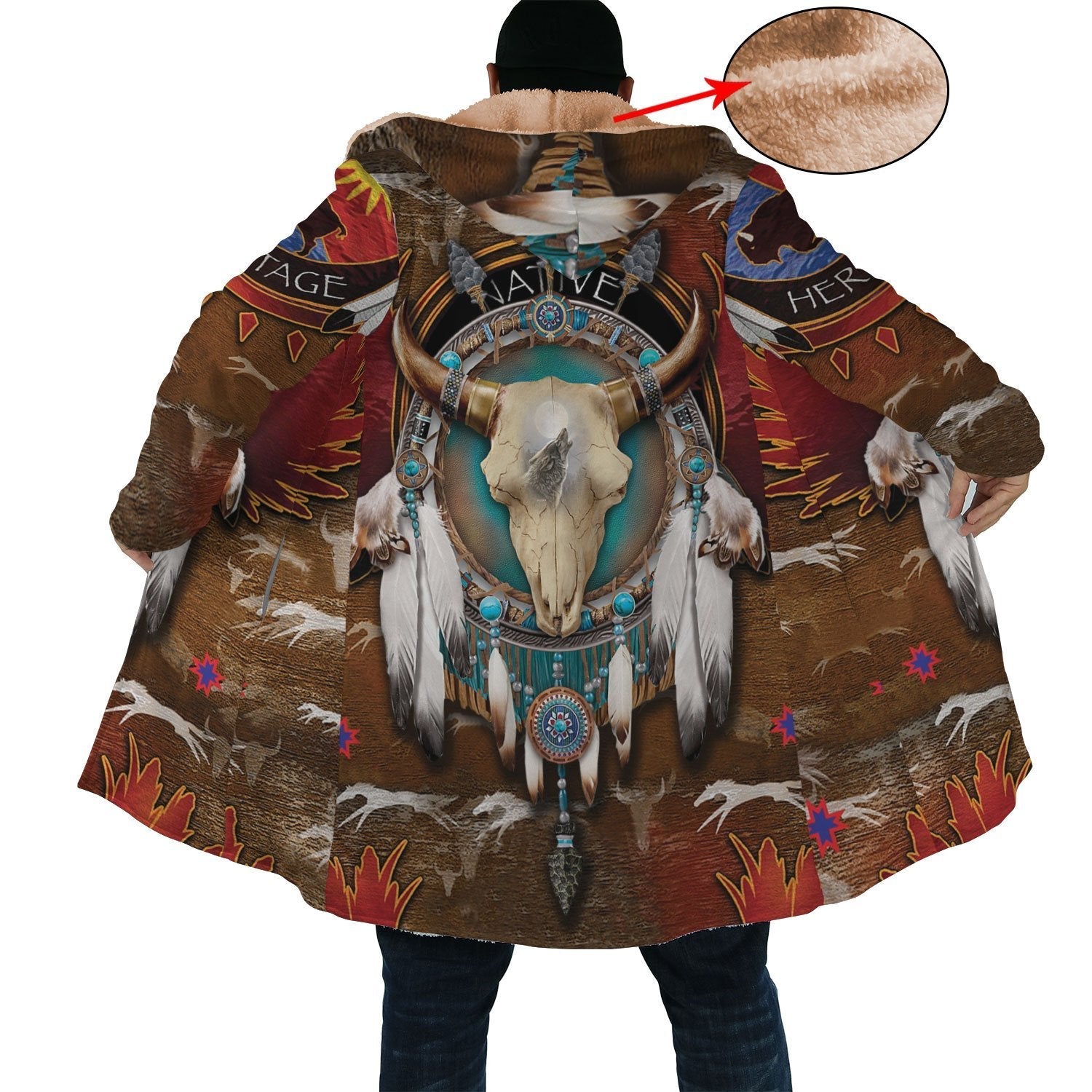 Brown Buffalo Native Cloak - Native American Pride Shop