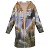 Animal Spirit Horn Button Long Fleece Windbreaker WCS