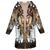 Best-selling Wolf Dreamcatcher Horn Button Long Fleece Windbreaker WCS