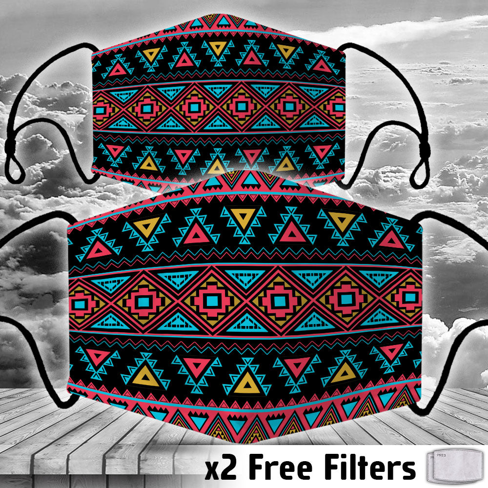 Native American Pattern Print Mask WCS