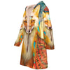 Fox Art Horn Button Long Fleece Windbreaker WCS