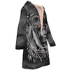 Native American Man Horn Button Long Fleece Windbreaker WCS