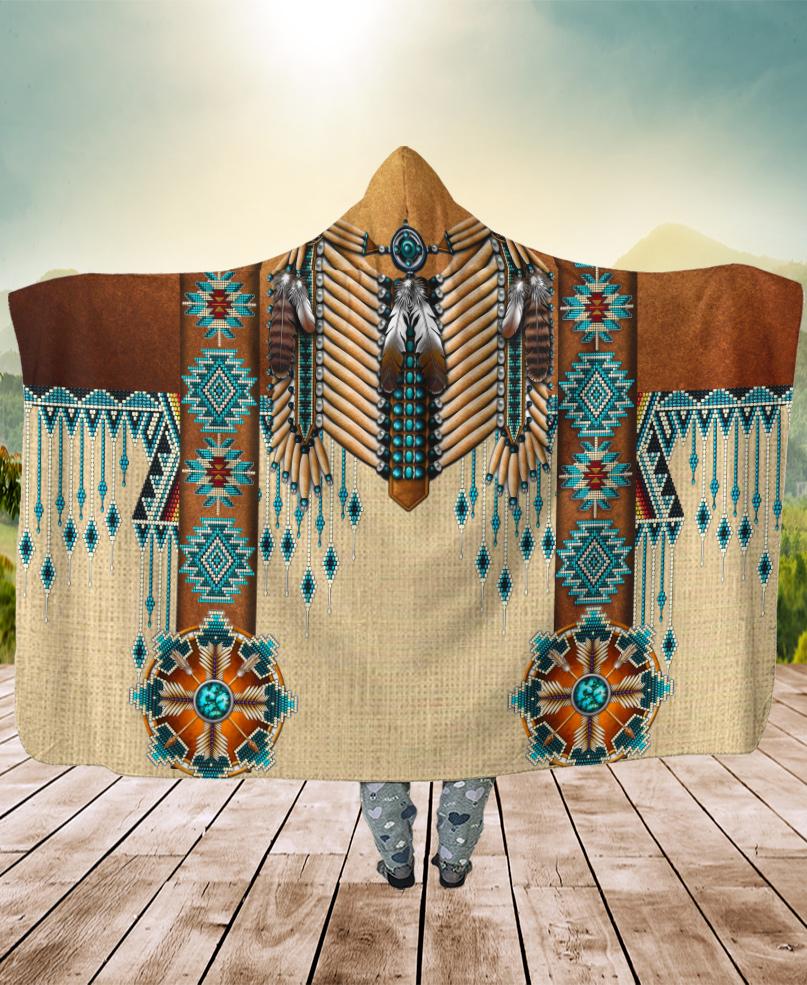 Pattern Native Hooded Blanket WCS