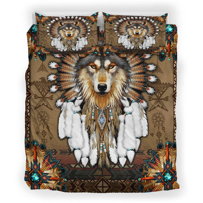 Wolf Native American Bedding Set WCS