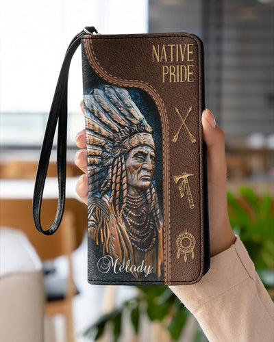 CUSTOM NAME HERE - Native American Wolves Womens Clutch Purse 10 WCS