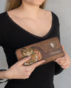 CUSTOM NAME HERE - Native American Wolves Womens Clutch Purse 05 WCS