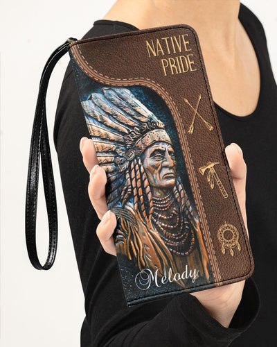 CUSTOM NAME HERE - Native American Wolves Womens Clutch Purse 10 WCS