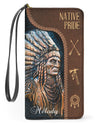 CUSTOM NAME HERE - Native American Wolves Womens Clutch Purse 10 WCS