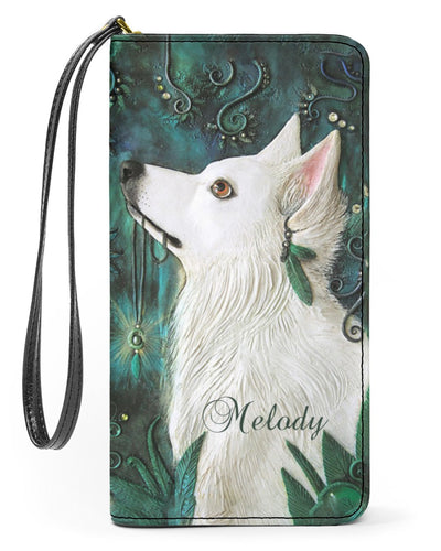 CUSTOM NAME HERE - Native American Wolves Womens Clutch Purse 06 WCS