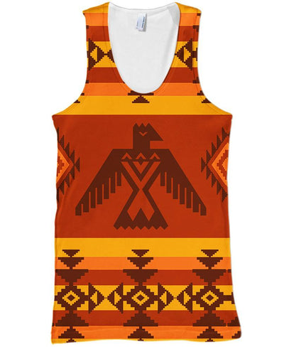 Orange Eagle 3D Hoodie - Native American Pride Shop