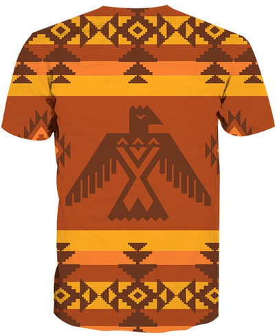 Orange Eagle 3D Hoodie - Native American Pride Shop