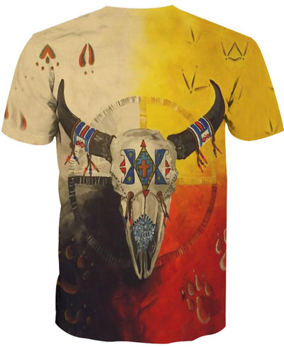 Native Buffalo Skull 3D Hoodie - Native American Pride Shop