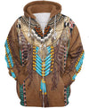 Native Fringed Motifs 3D Hoodie - Native American Pride Shop