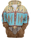 Native Pattern Blue 3D Hoodie - Native American Pride Shop